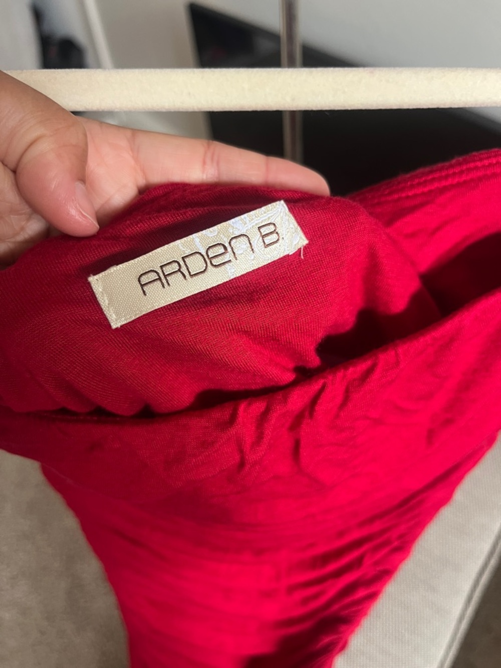 Red Ruched Slip Gown - Picture 2 of 3
